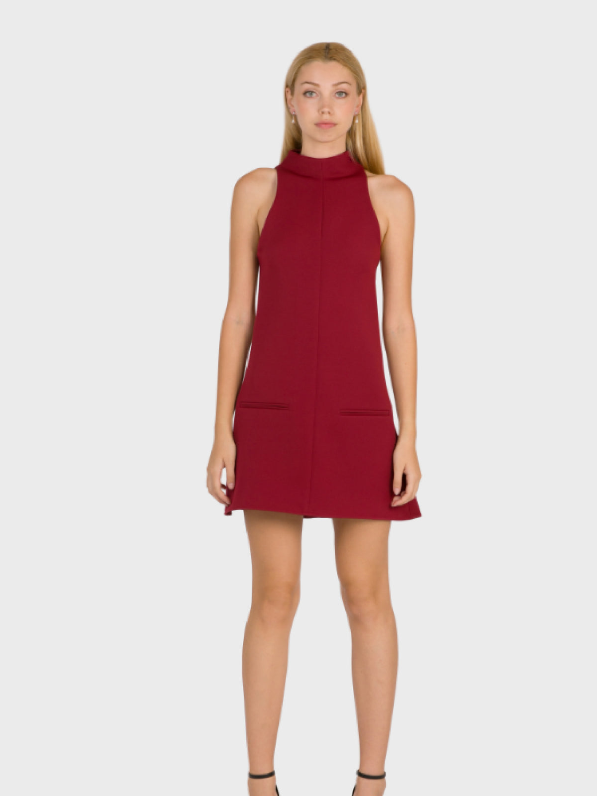 PRIX MARQUE : 190 / ROBE TRAPÈZE EN TWILL SANS MANCHES