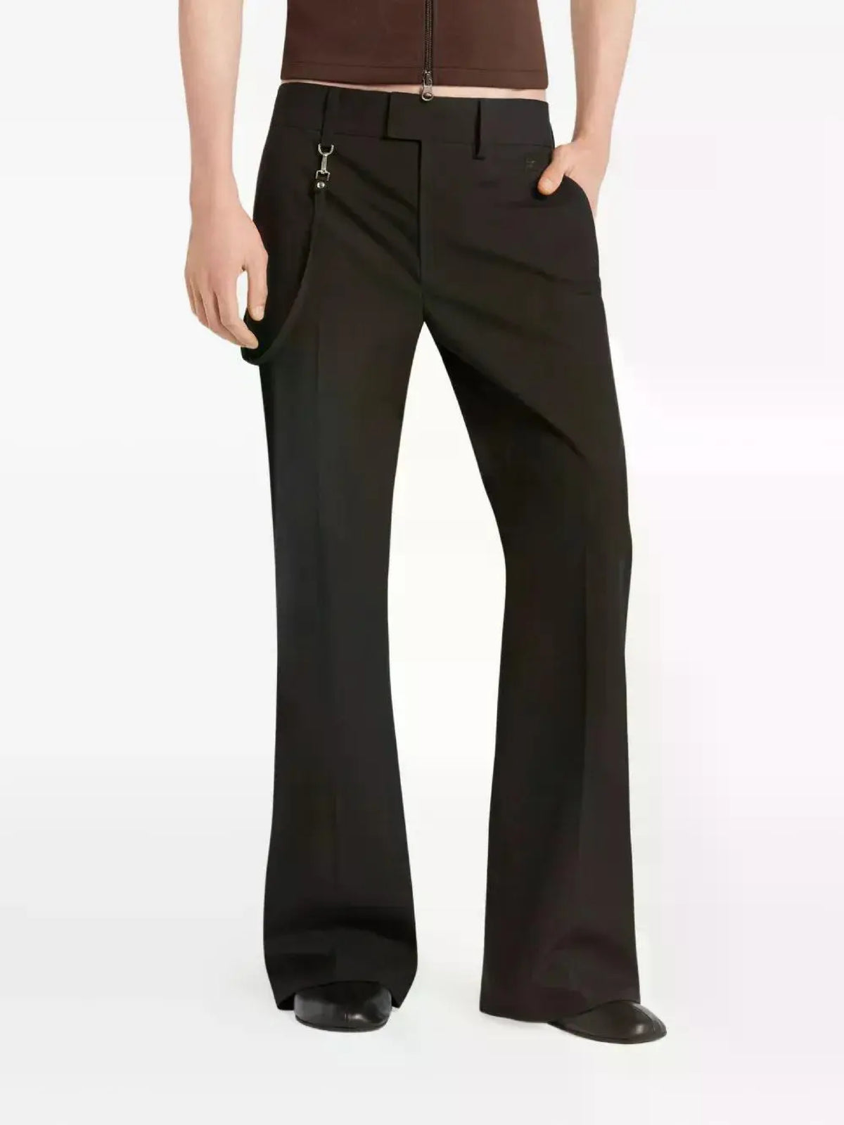 PRIX MARQUE : 150 / PANTALON BOOTCUT EN TWILL