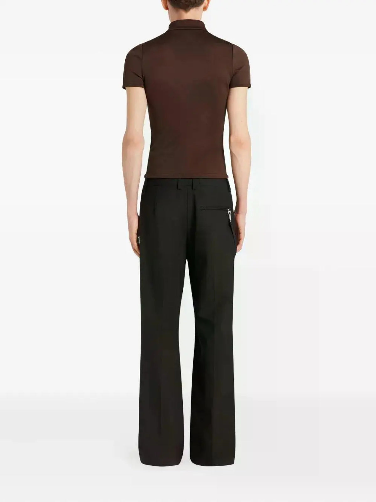 PRIX MARQUE : 150 / PANTALON BOOTCUT EN TWILL