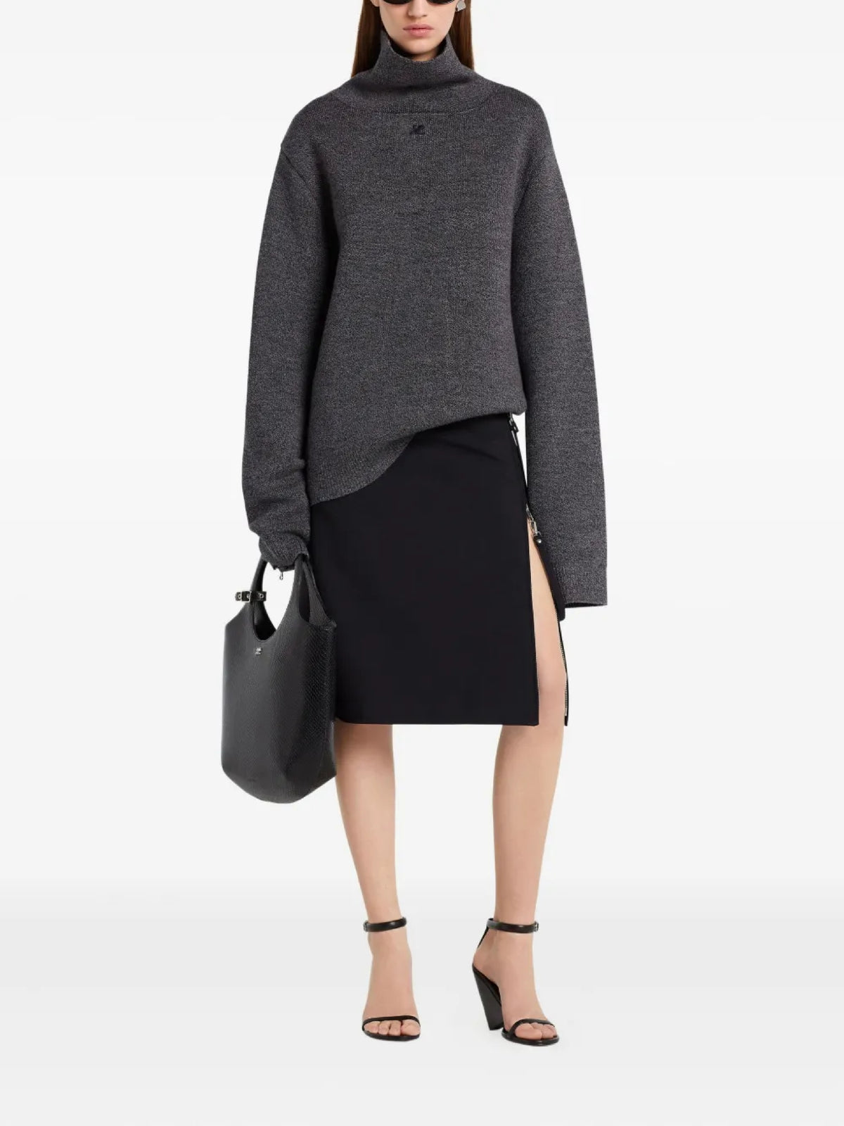 PRIX MARQUE : 140 / PULL COL CHEMINÉE ZIPPÉ