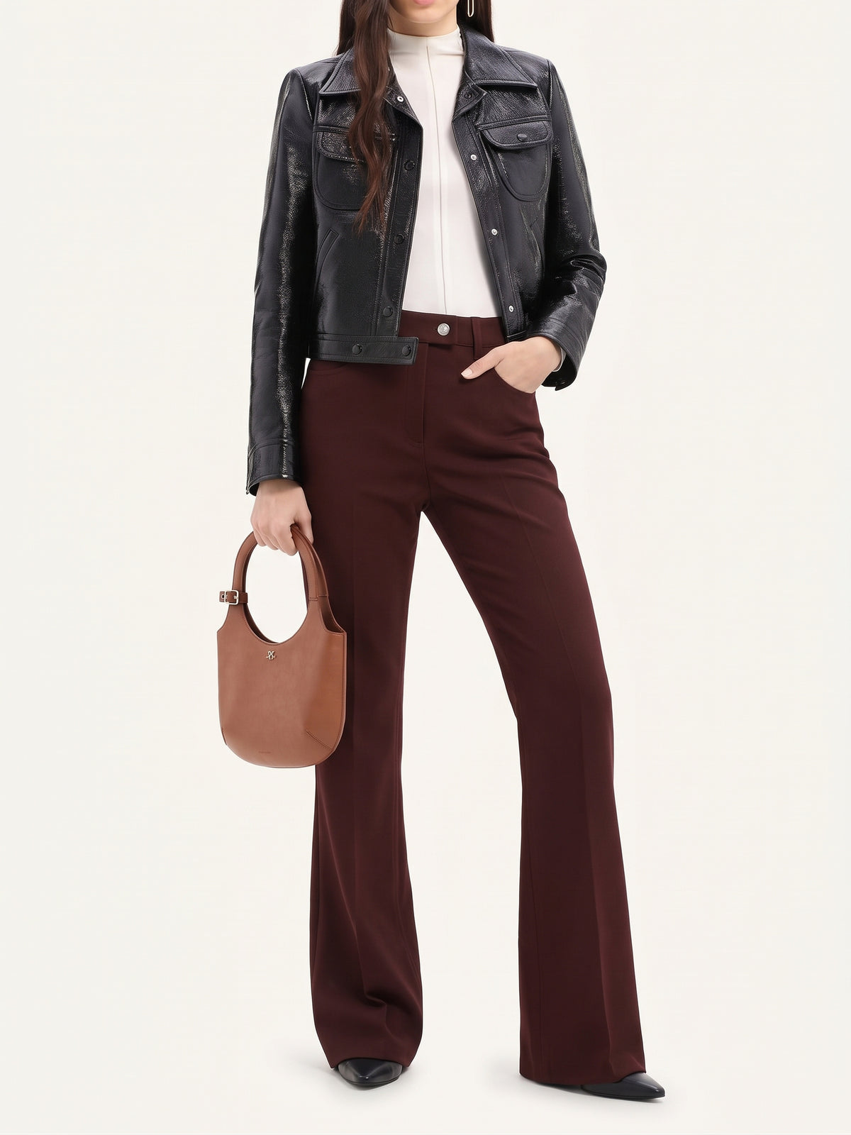 Pantalon Signature bootcut - Burgundy