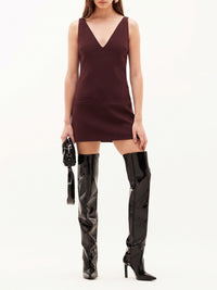 Workwear triangle dress - Burgundy