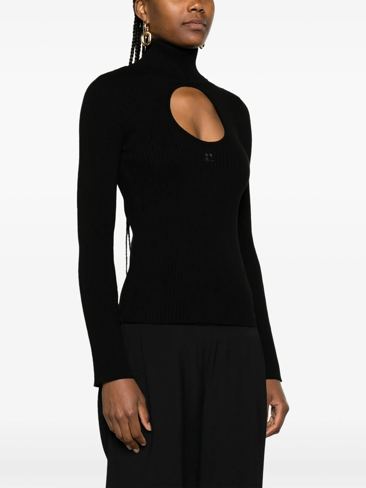 PRIX MARQUE : 140 / CIRCLE MOCKNECK RIB KNIT