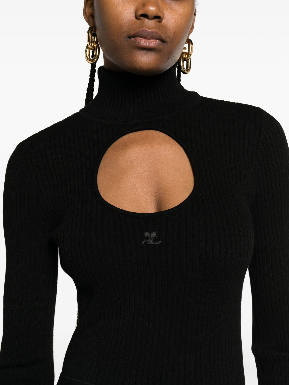 PRIX MARQUE : 140 / CIRCLE MOCKNECK RIB KNIT