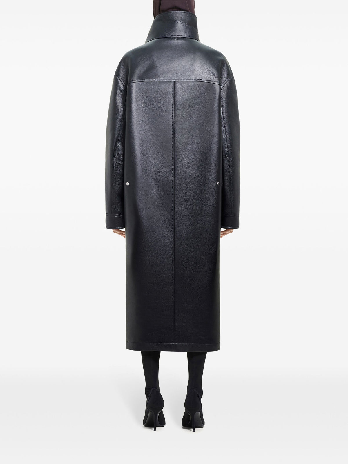 PRIX MARQUE : 1200 / MANTEAU OVERSIZE EN CUIR-S