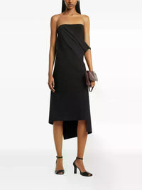 PRIX MARQUE : 370 / ROBE BUSTIER DRAPÉE EN CRÊPE