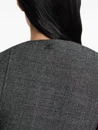 PRIX MARQUE : 450 / VESTE OBLIQUE EN LAINE CAVIAR