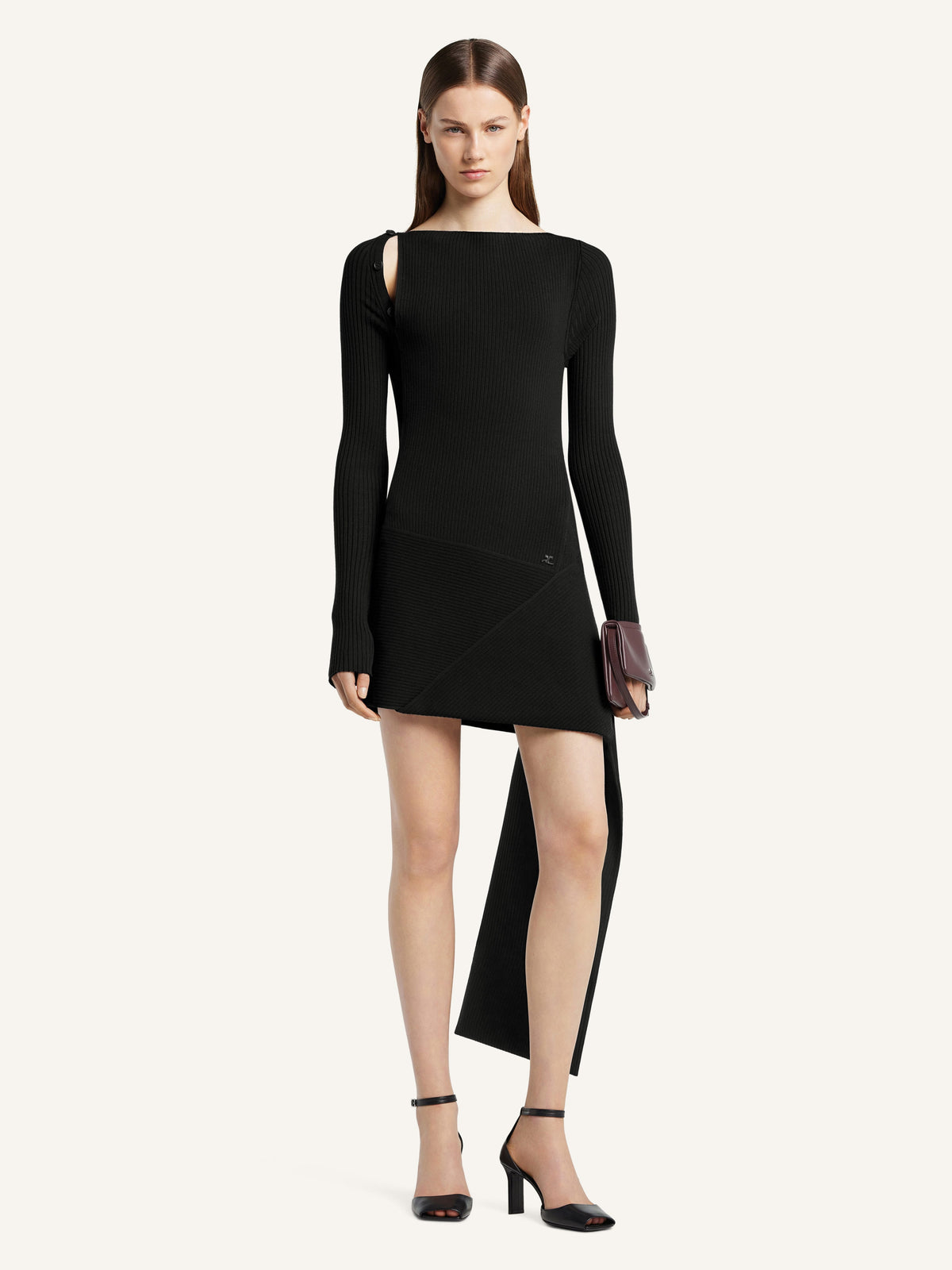 PRIX MARQUE : 250 / ROBE FOLD BOUTONNÉE EN MAILLE