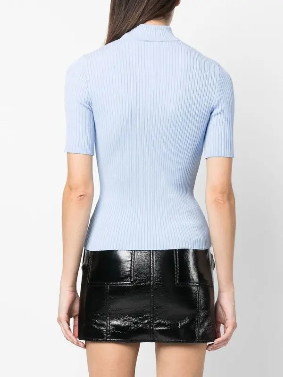 PRIX MARQUE : 120 / PULL MANCHES COURTES RÉÉDITION EN MAILLE CÔTELÉE