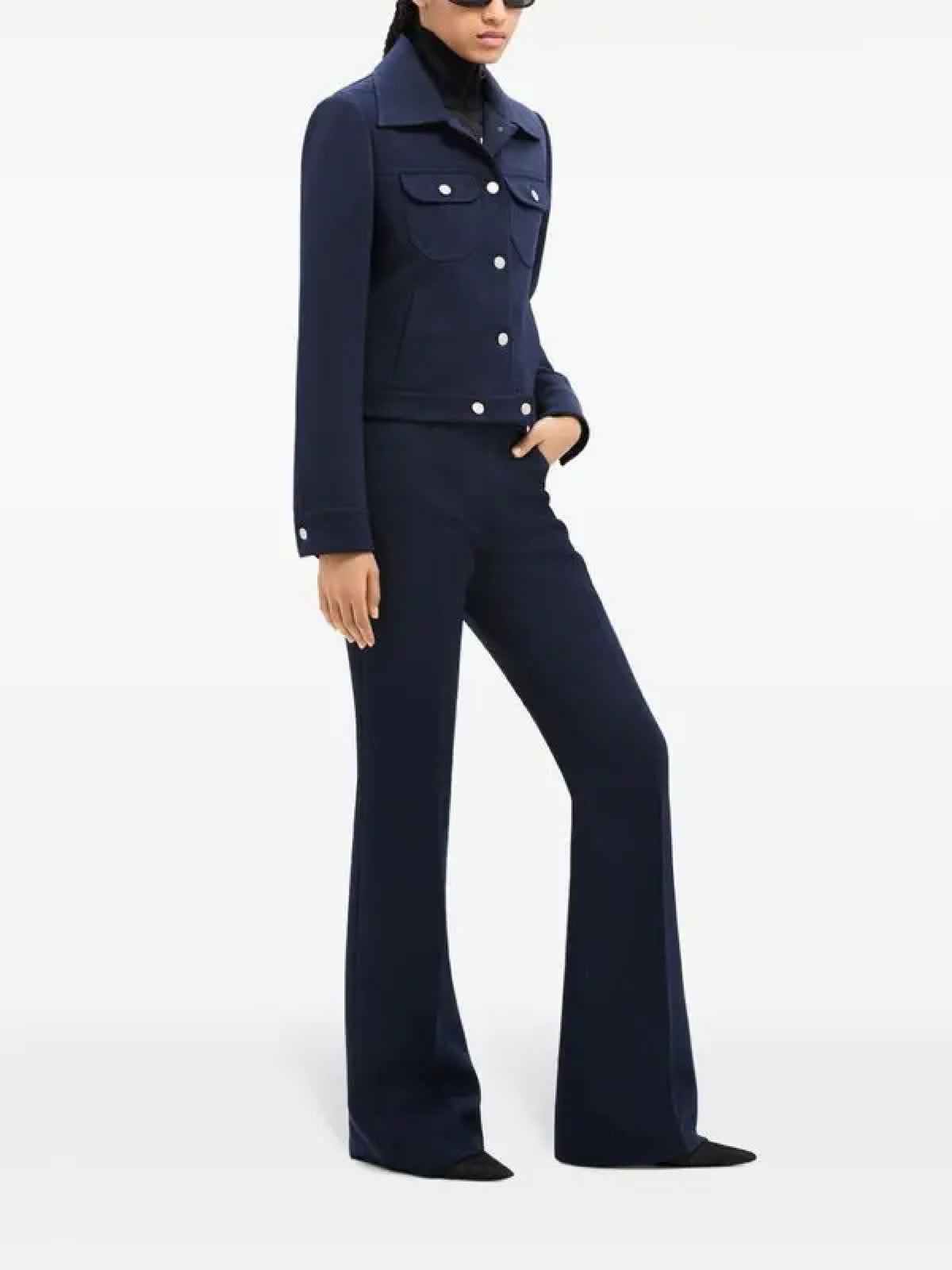 PRIX MARQUE : 150 / PANTALON BOOTCUT 70'S EN TWILL