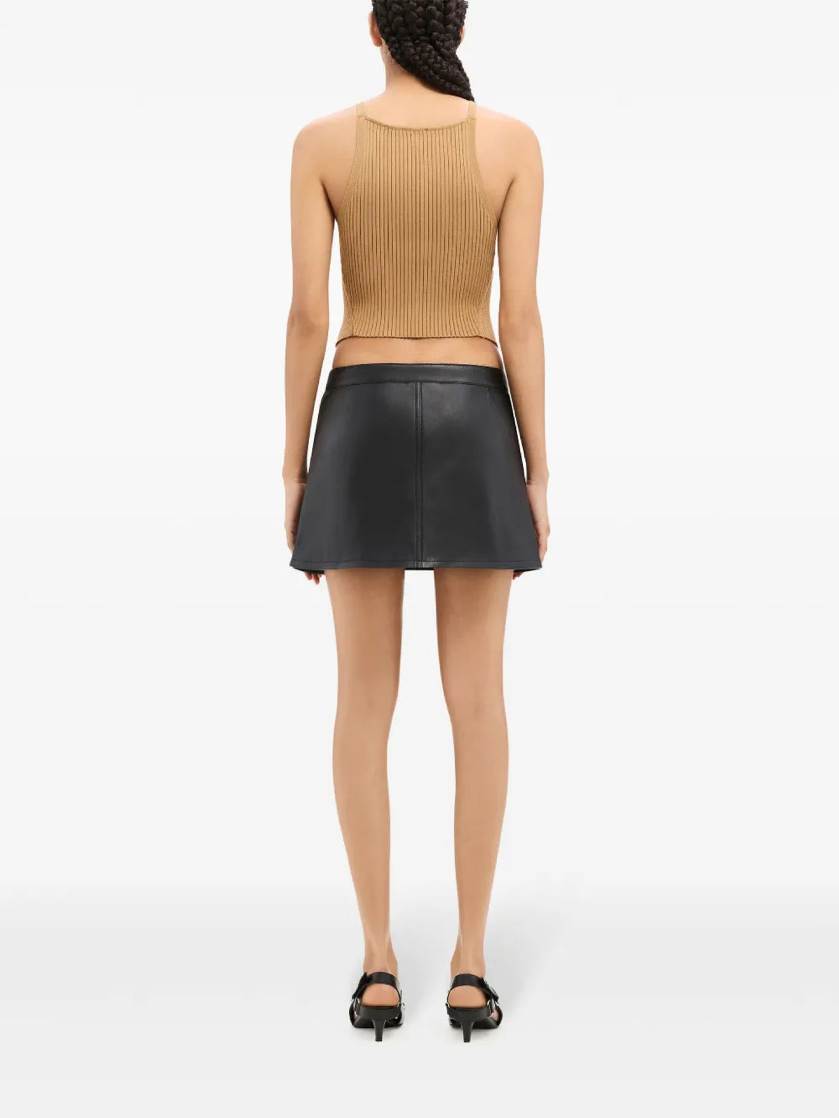 PRIX MARQUE : 300 / MINI JUPE VINTAGE 2 POCHES EN CUIR
