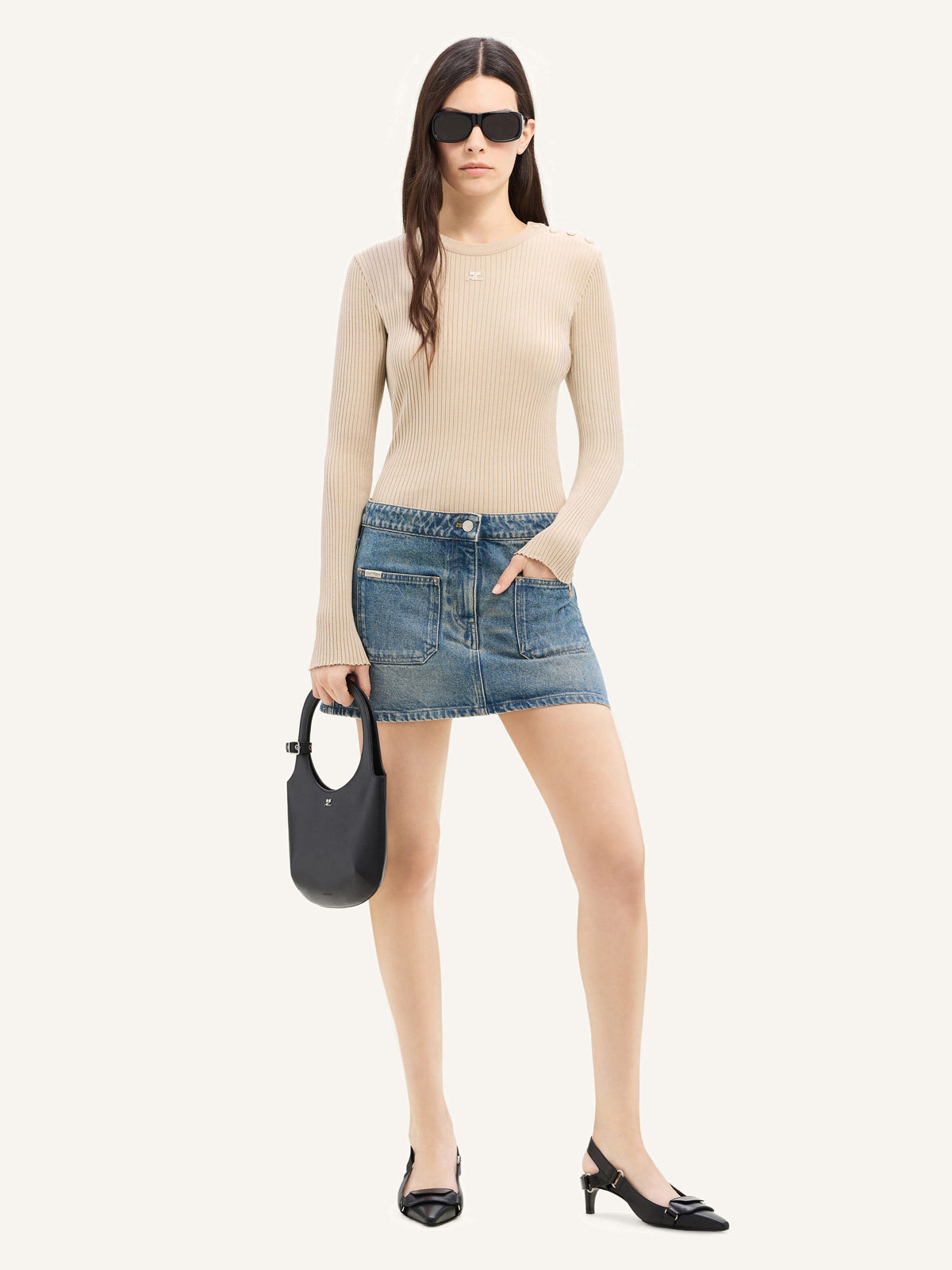 PRIX MARQUE : 140 / SHOULDER SNAPS RIB KNIT
