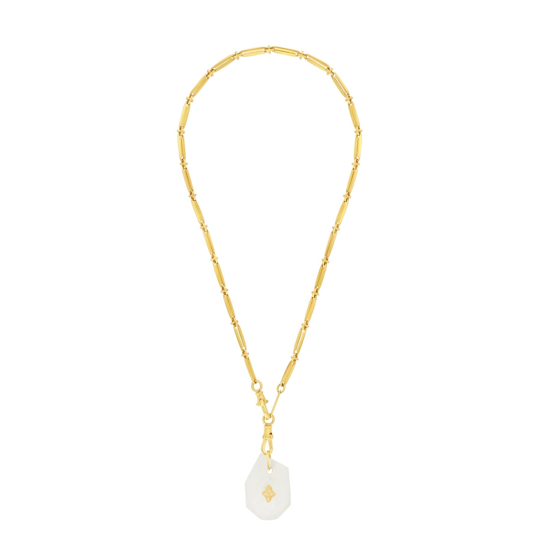 Collier losange en or jaune avec diamant - Diamant