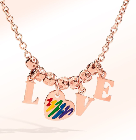 Charm Cuore en or rose 9K et émail - Or Rose