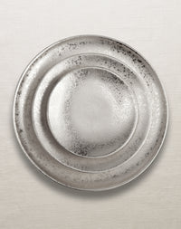 Assiette de présentation Alchimie en porcelaine - Platine