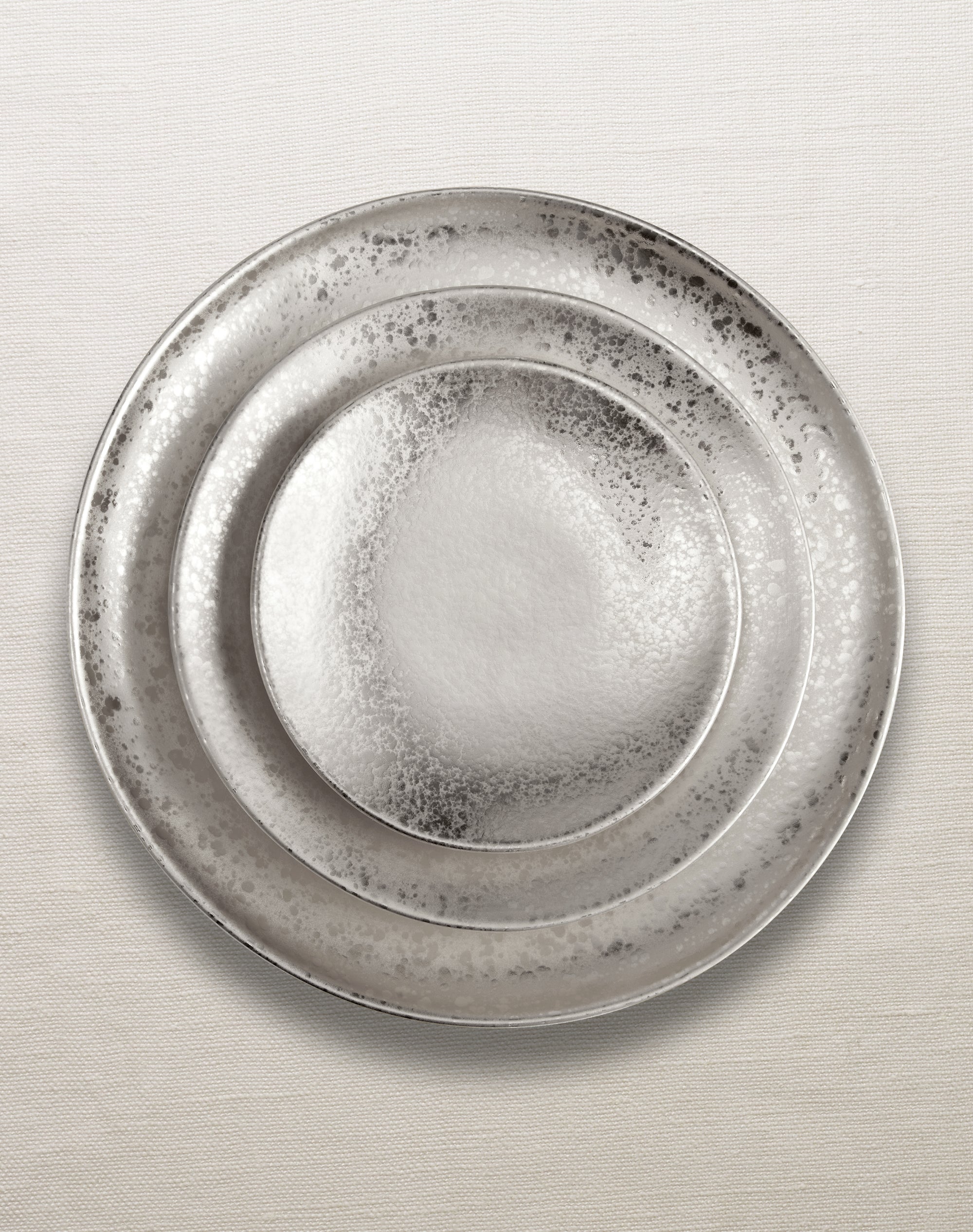 Assiette de présentation Alchimie en porcelaine - Platine
