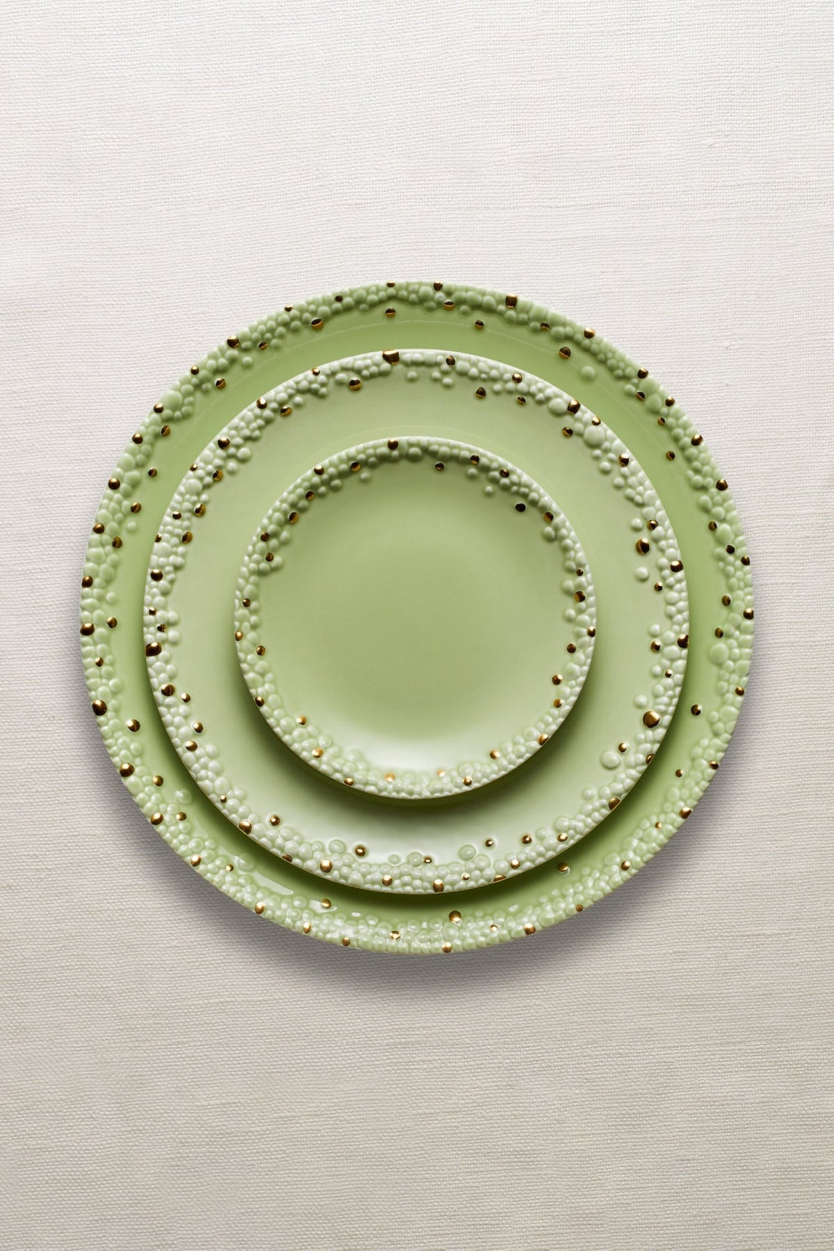 Assiette creuse Haas Mojave en porcelaine - Vert & Or