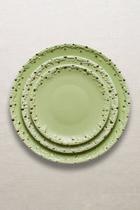 Assiette à pain & beurre Mojave Haas Brothers en porcelaine - Vert & Or