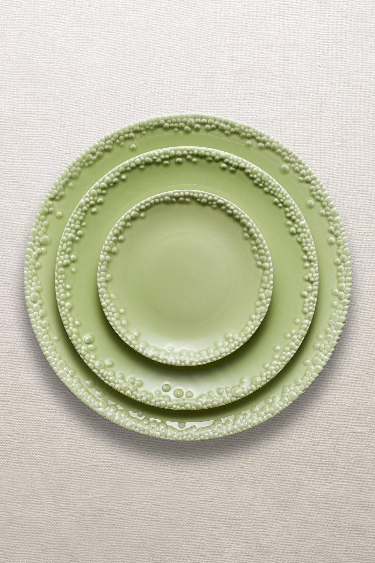 Assiette plate Mojave Haas Brothers en porcelaine - Vert