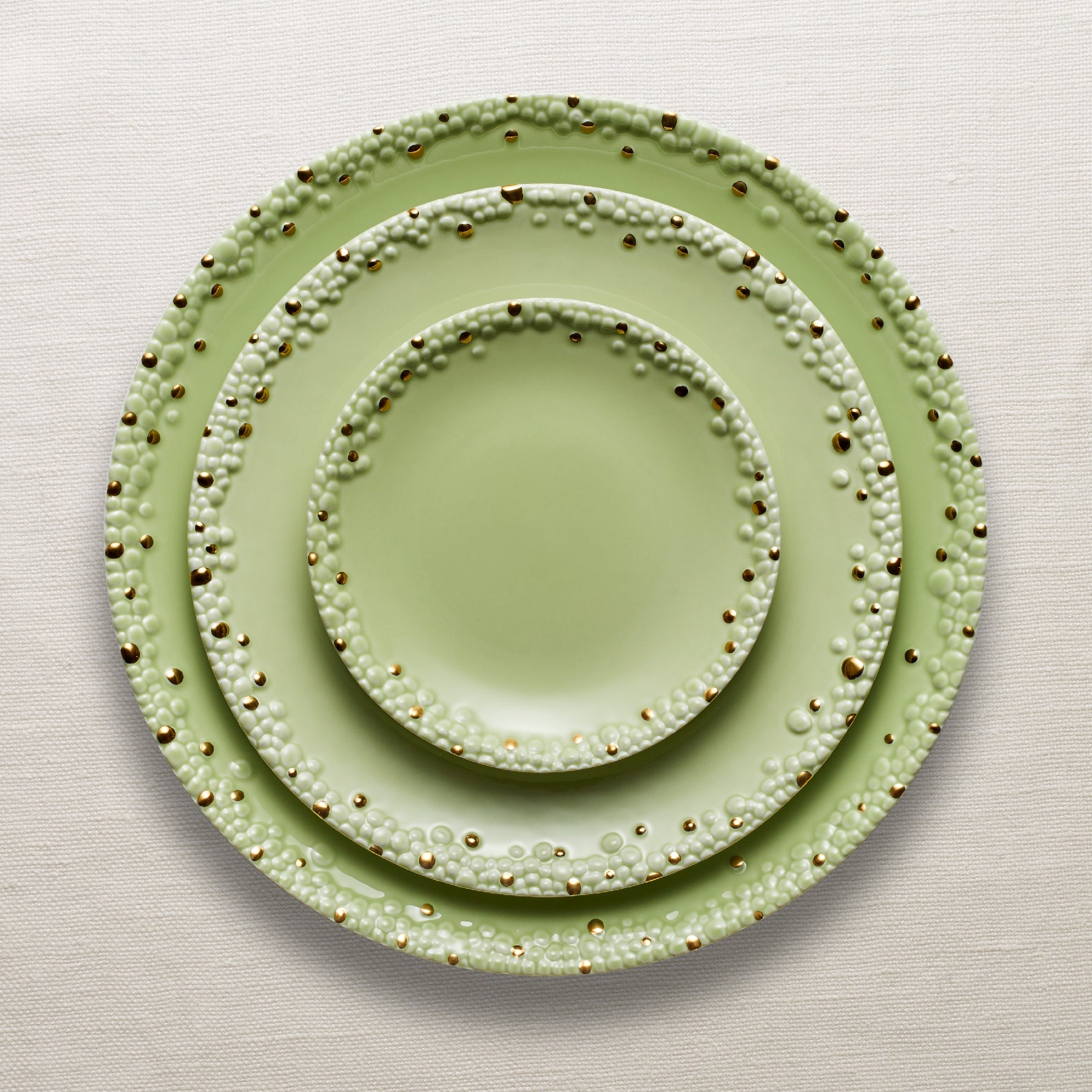 Assiette creuse Haas Mojave en or et porcelaine - Green