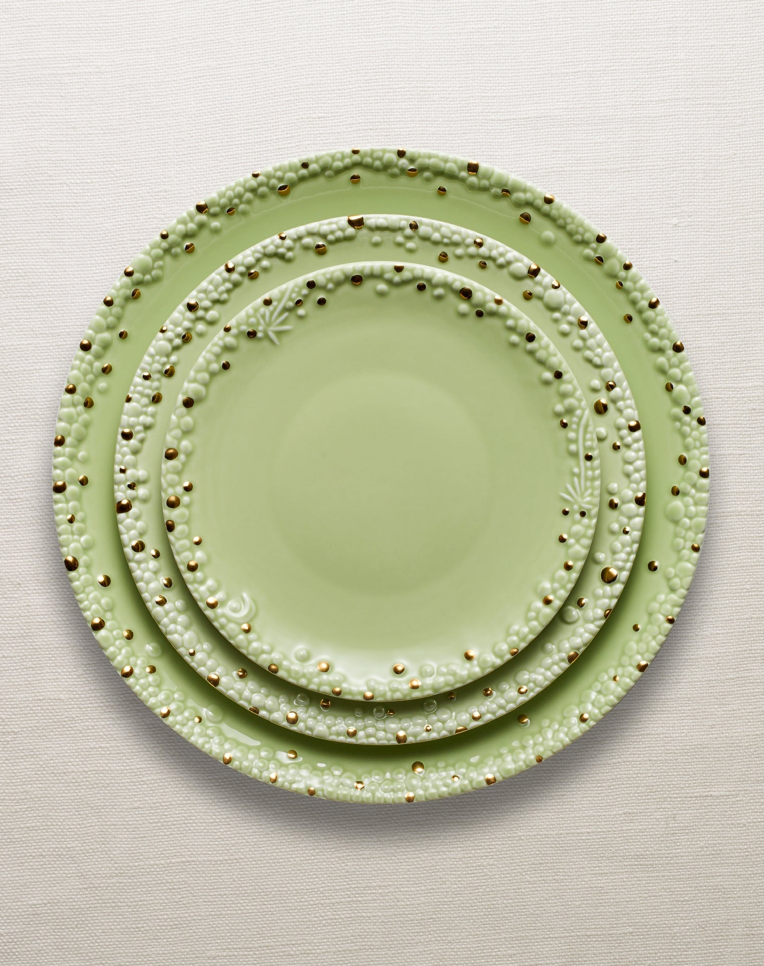 Assiette pain et beurre Haas Mojave en or et porcelaine - Green