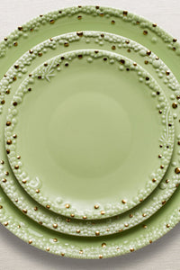 Assiette pain et beurre Haas Mojave en or et porcelaine - Green