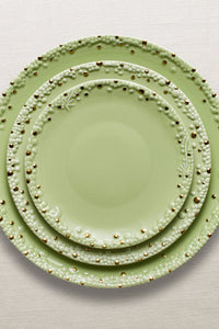 Assiette plate Haas Mojave en or et porcelaine - Green