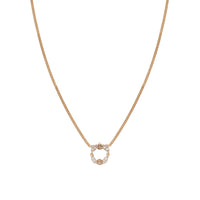 Collier Ava en or jaune et argent avec diamant - Diamant