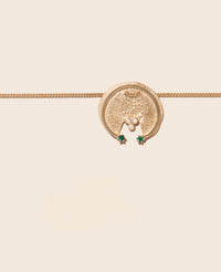 Collier Mira en or jaune avec diamant - Diamant & Émeraude