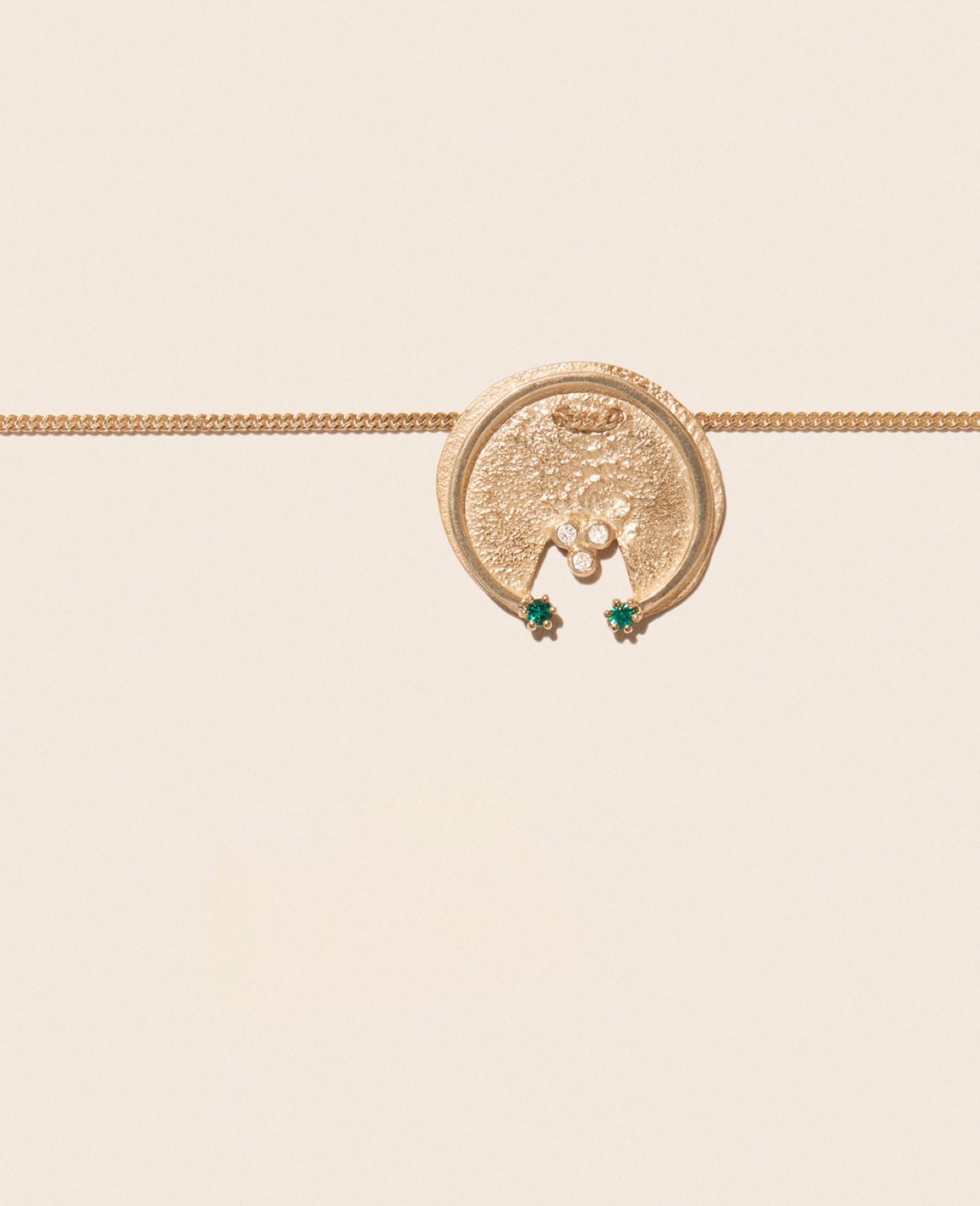 Collier Mira en or jaune avec diamant - Diamant & Émeraude