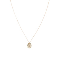Collier Orso en or jaune avec diamant - Aigue Marine