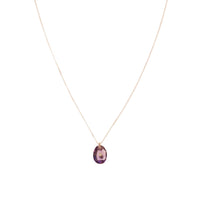 Collier Orso en or jaune avec diamant - Purple Amethyst