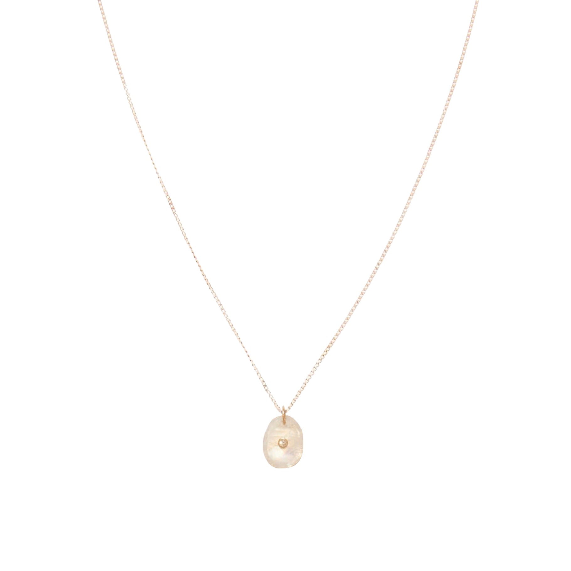 Collier Orso en or jaune avec diamant - Moonstone