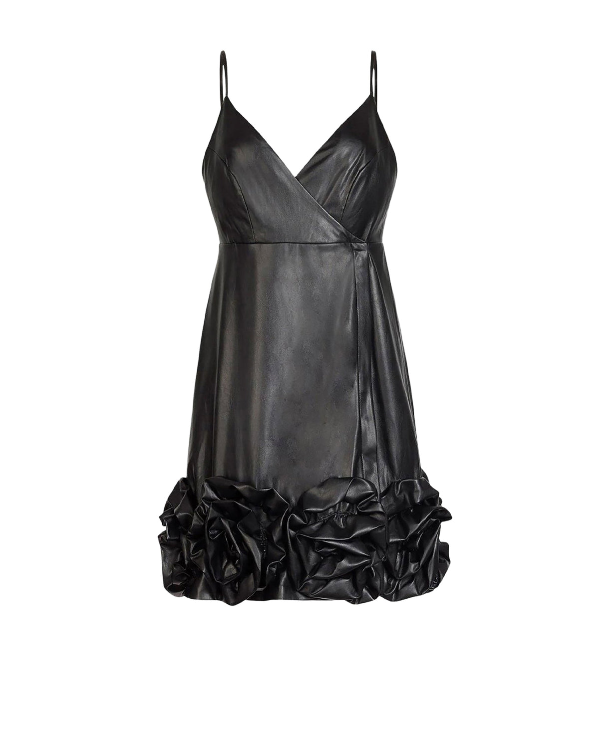 Robe Consuela en similicuir - Black