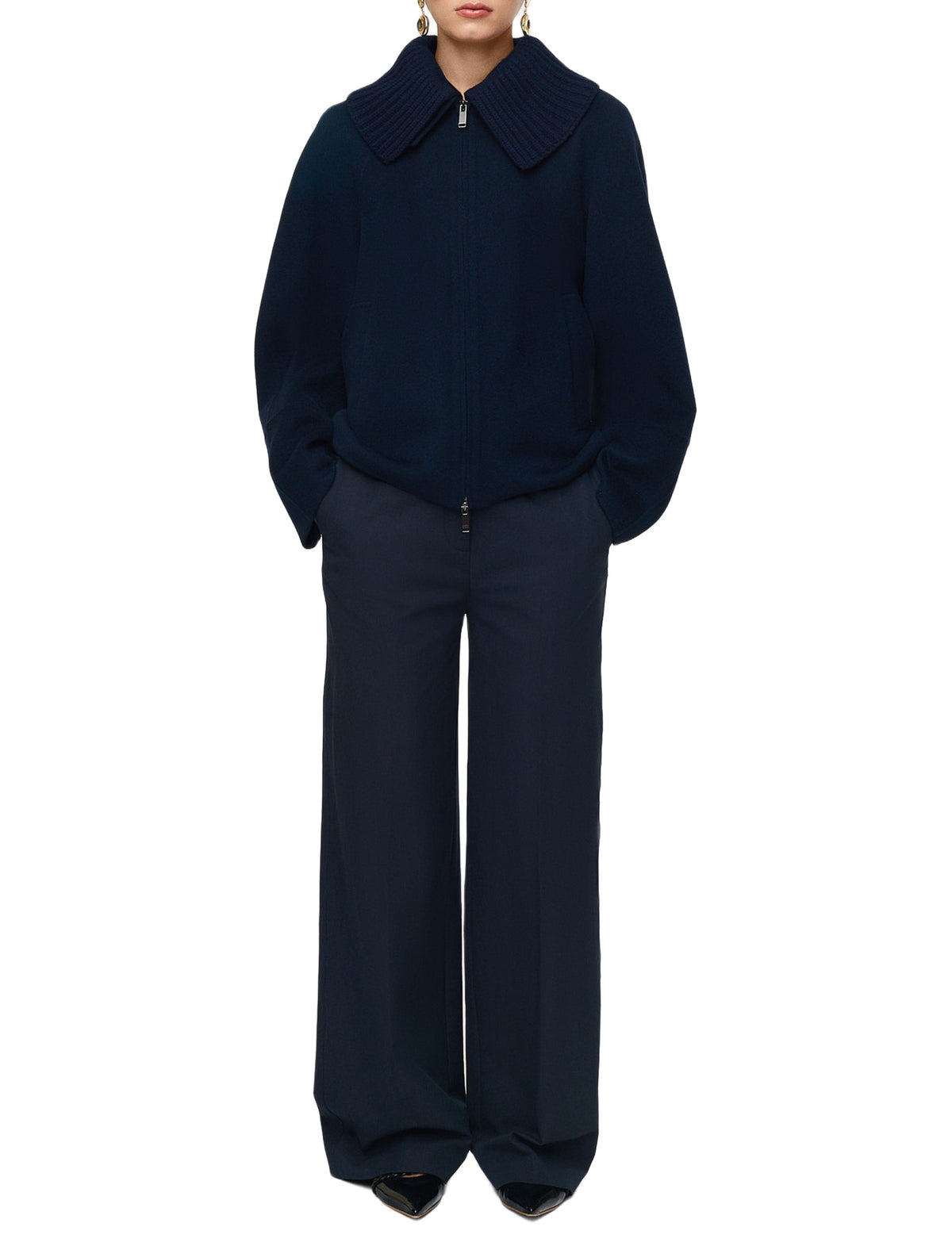 Cooksey wool and cashmere jacket - Indigo