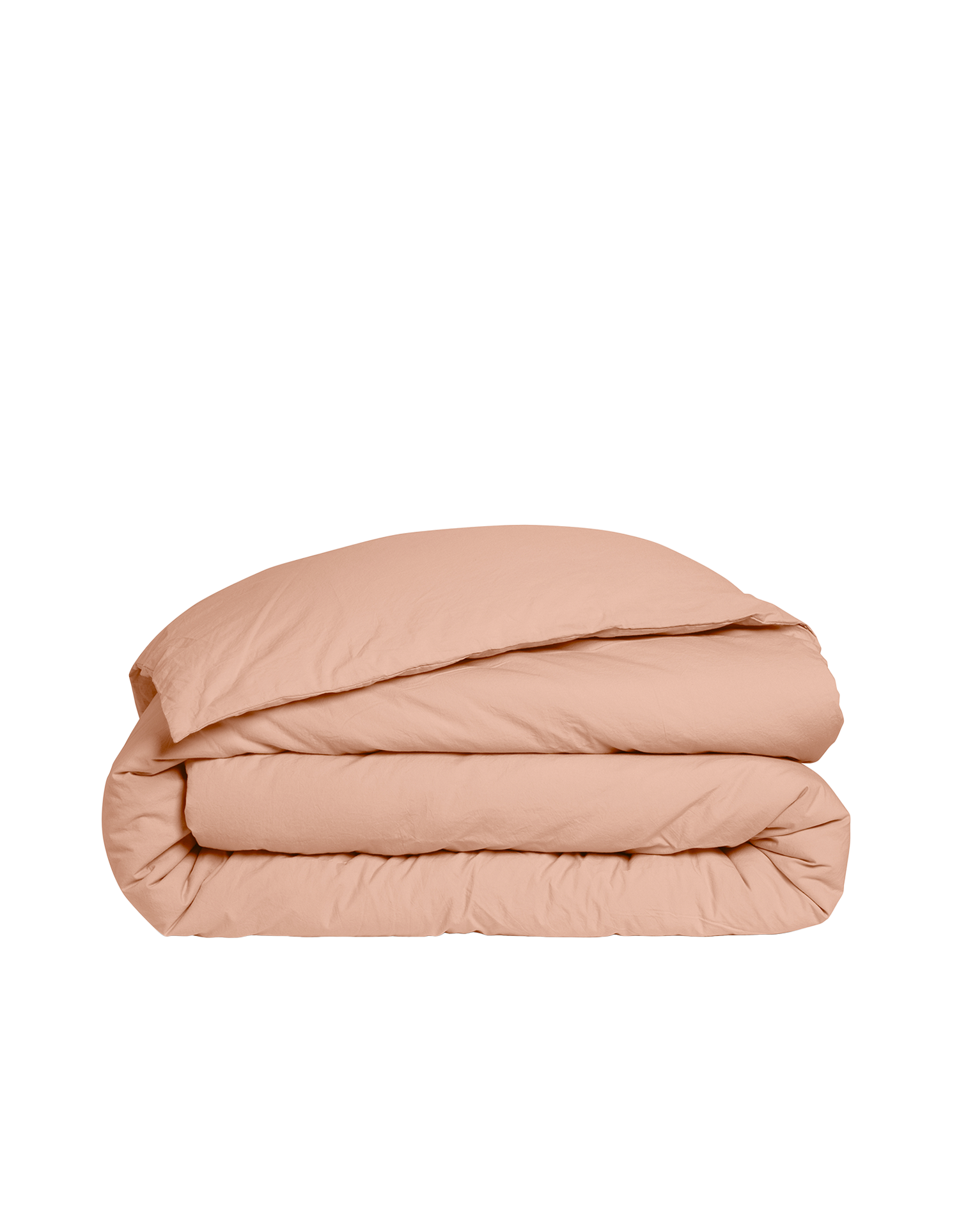 135€ 0QTY _ Housse de couette en percale de coton lavée - Pêche