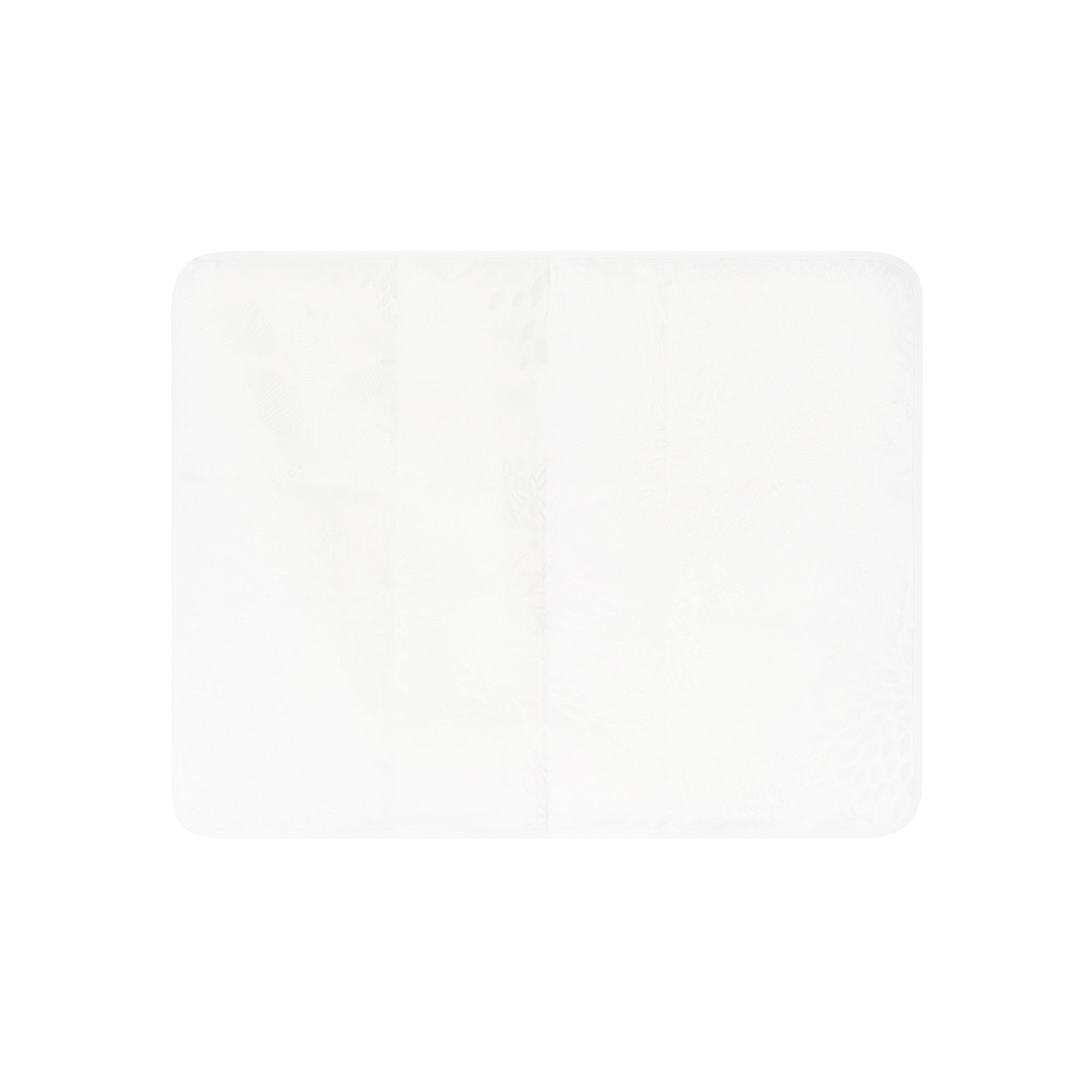 Aquamarine cotton and linen tray - White