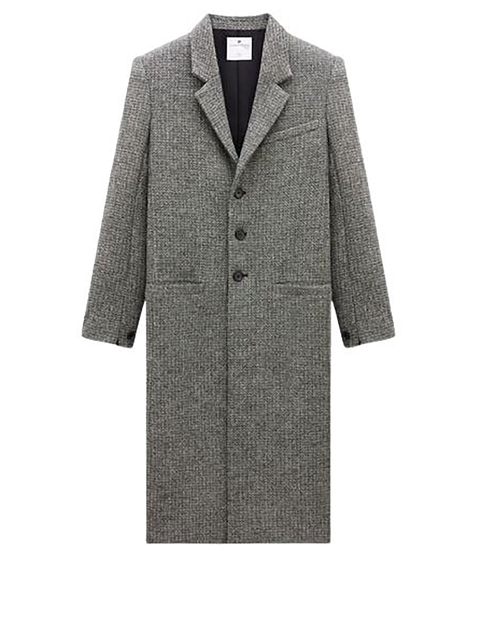 4pcs NEW / MANTEAU EN CAVIAR À MANCHES ZIPPÉES  - Black & White