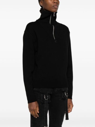 10pcs RELIQUAT 250€ / Pull trucker en laine - Black