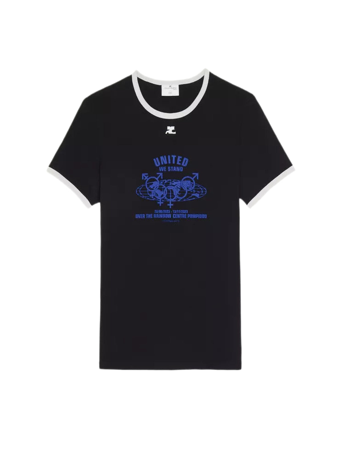 T-shirt contrasté Signature - Black & Dirty White