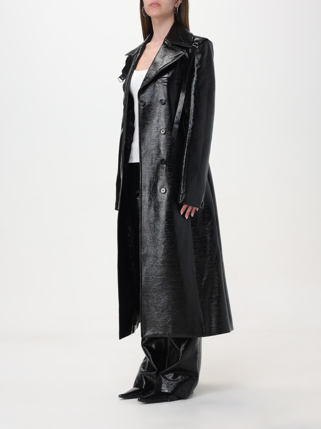 18pcs RELIQUAT 690€ / Manteau long héritage en vinyle - Black