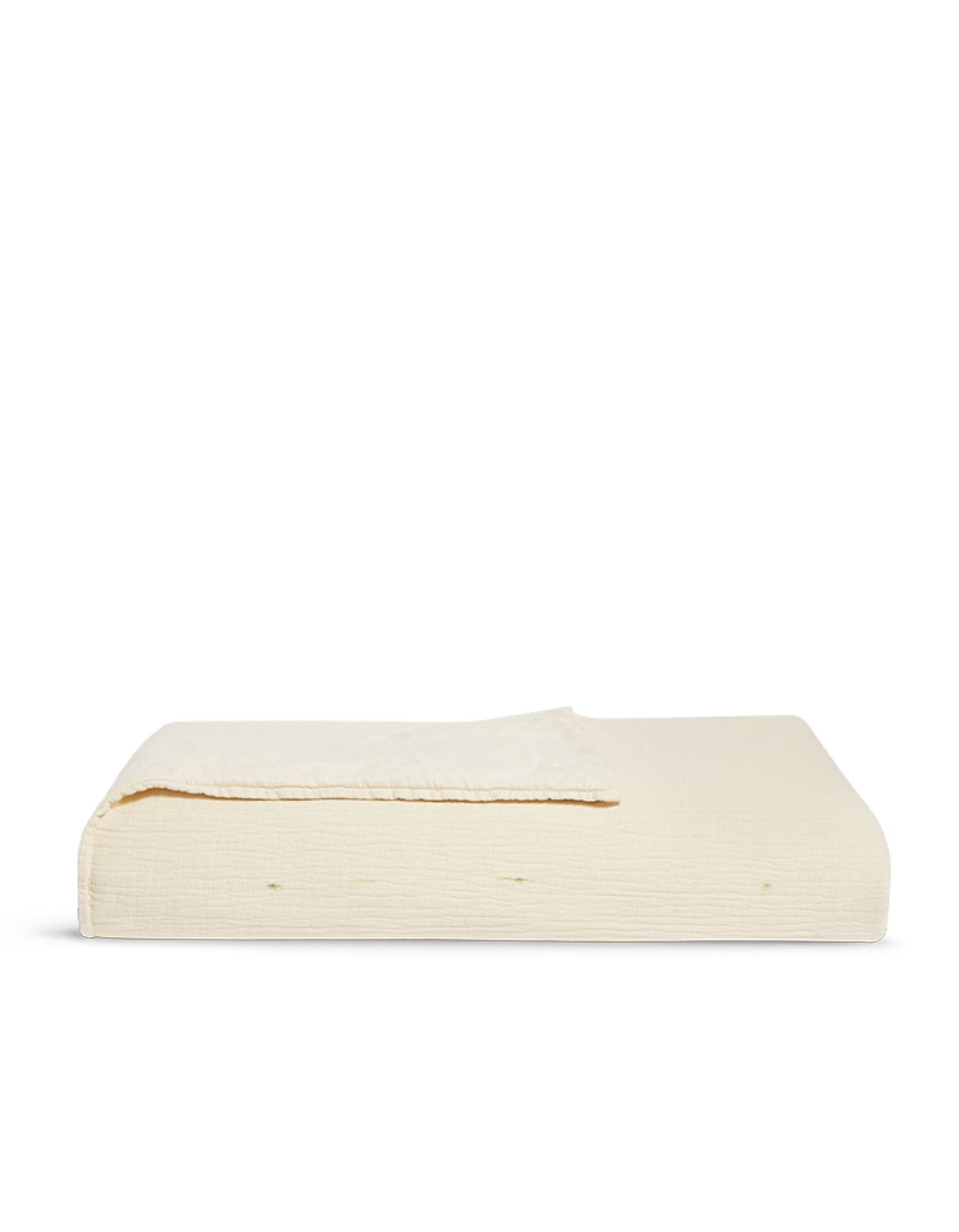 Quilted bedspread in washed cotton satin - Cream