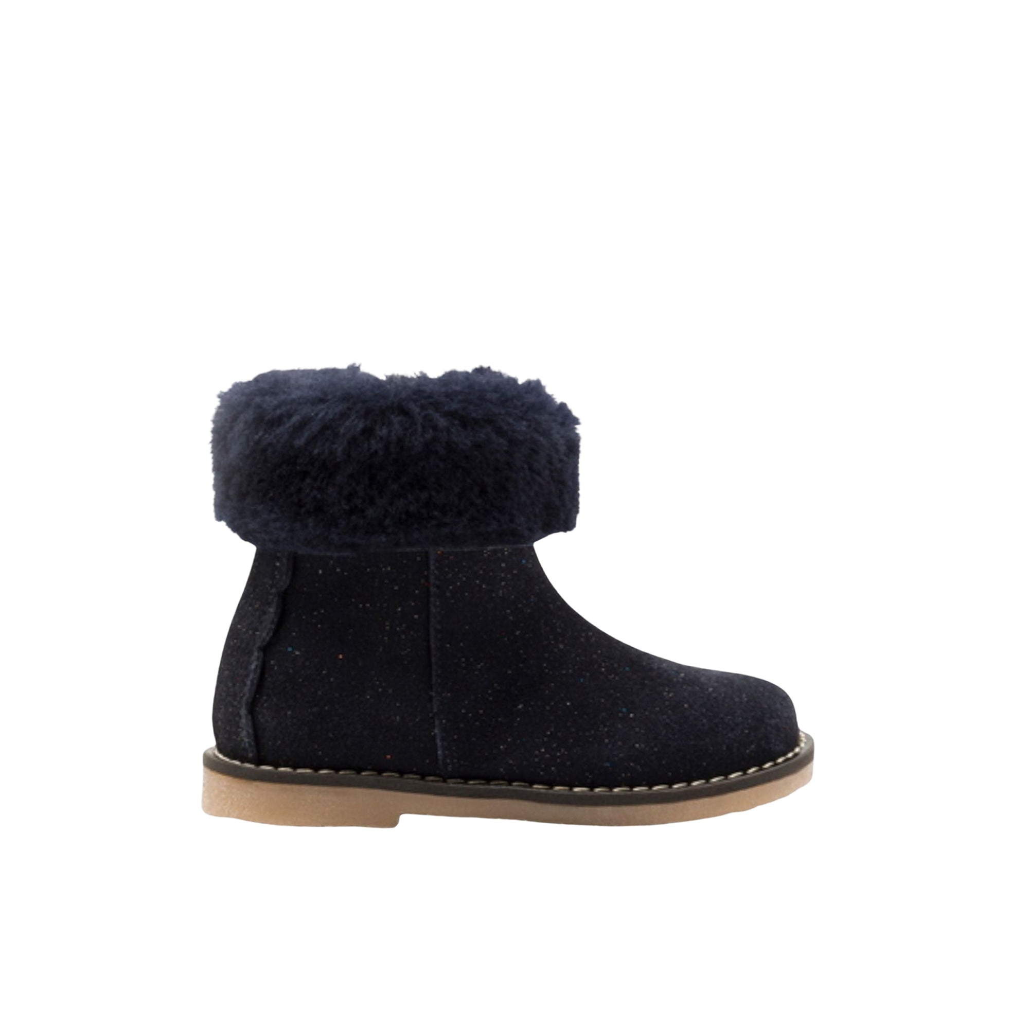 Douillette leather boots - Navy