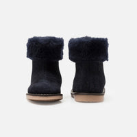Douillette leather boots - Navy