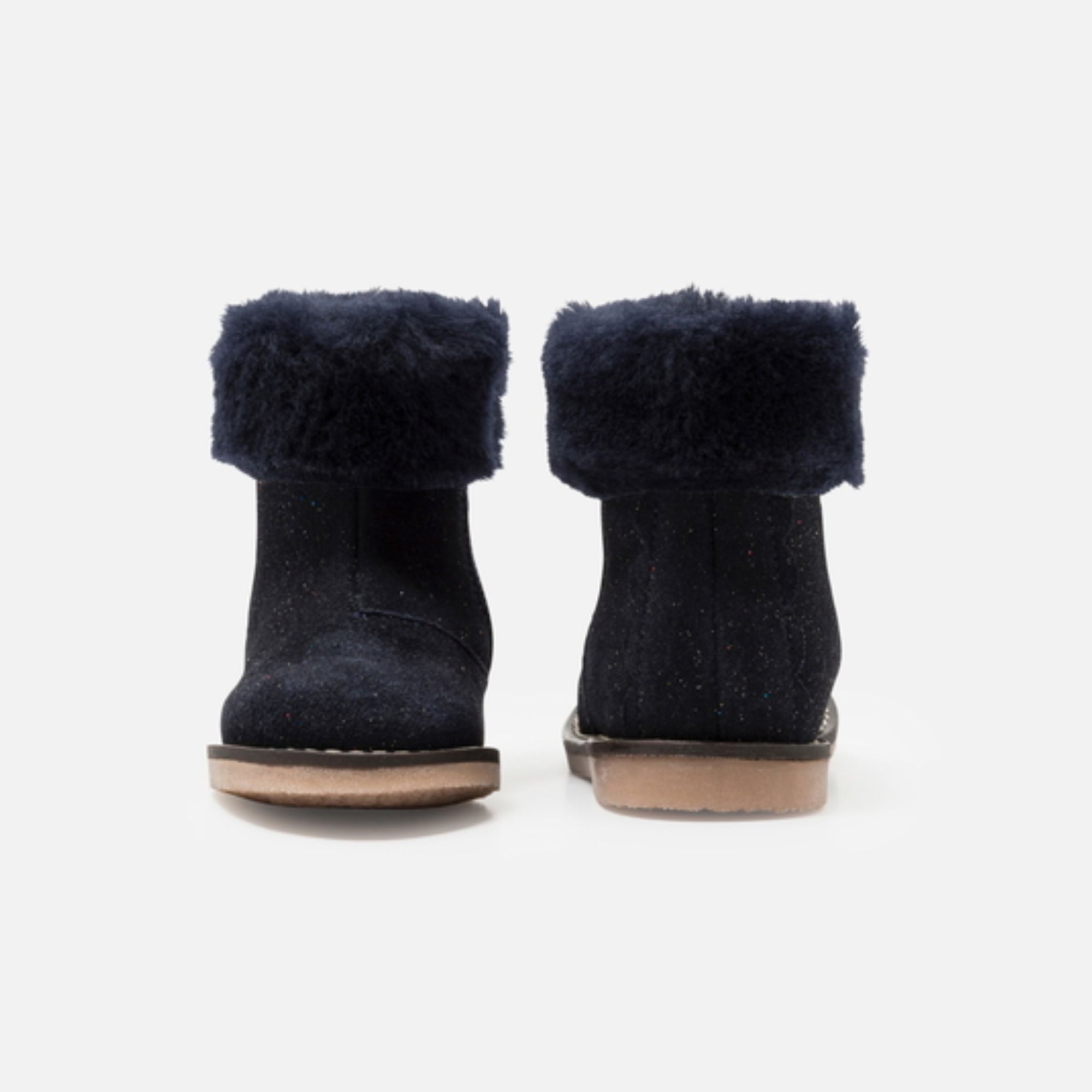 Douillette leather boots - Navy