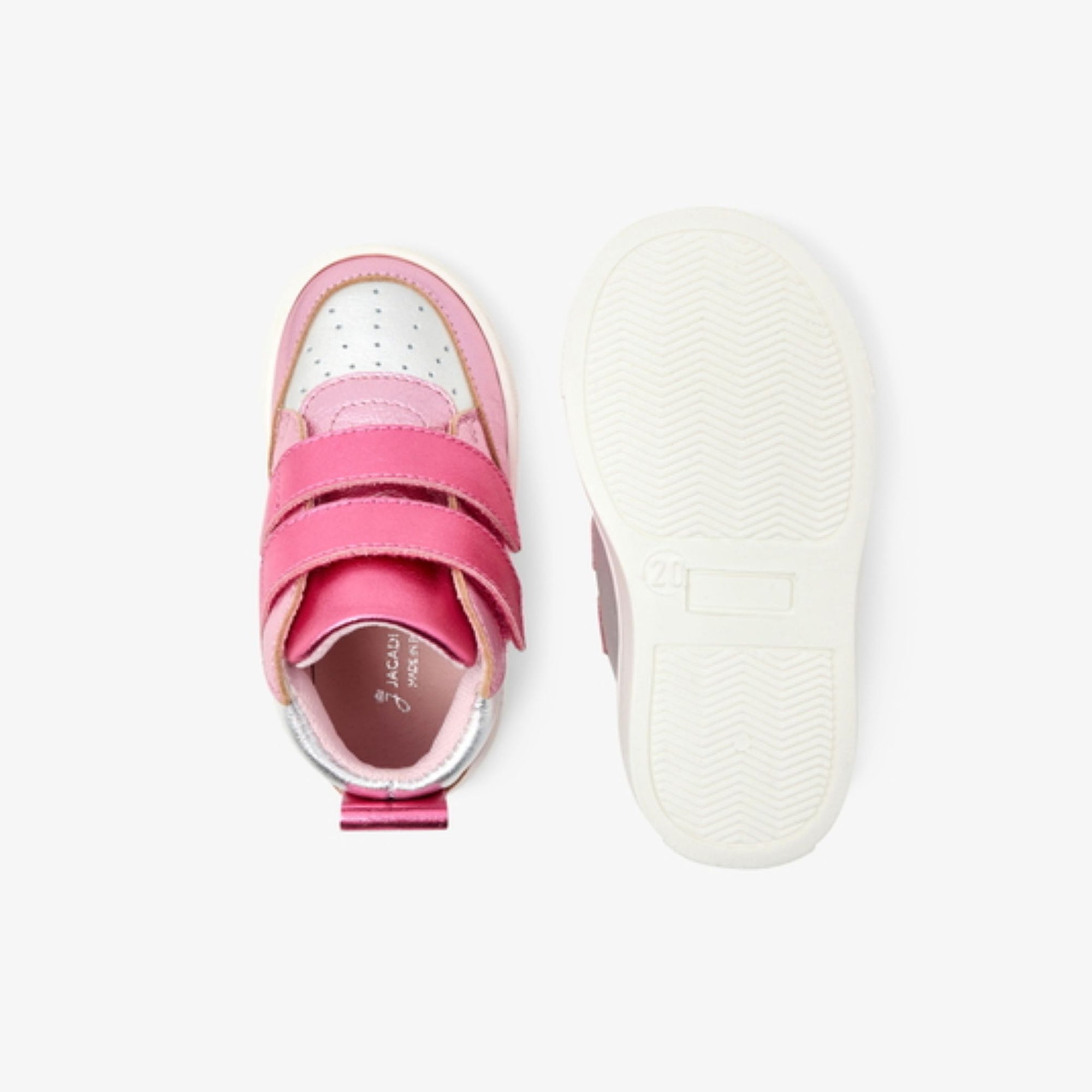 Baskets Barthelema Bis en cuir - Rose & Multicore