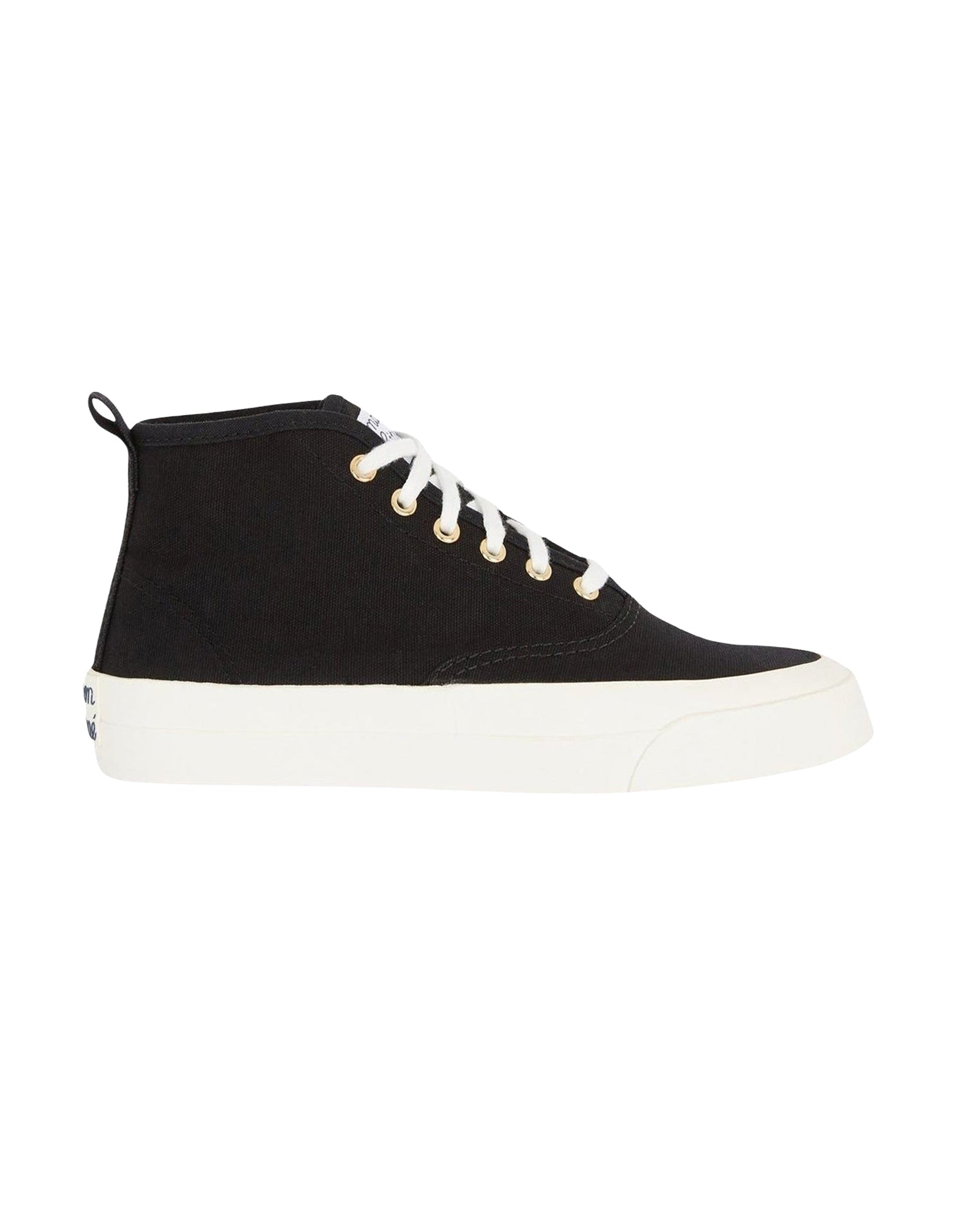 Mid-top sneakers with rounded toes - Black