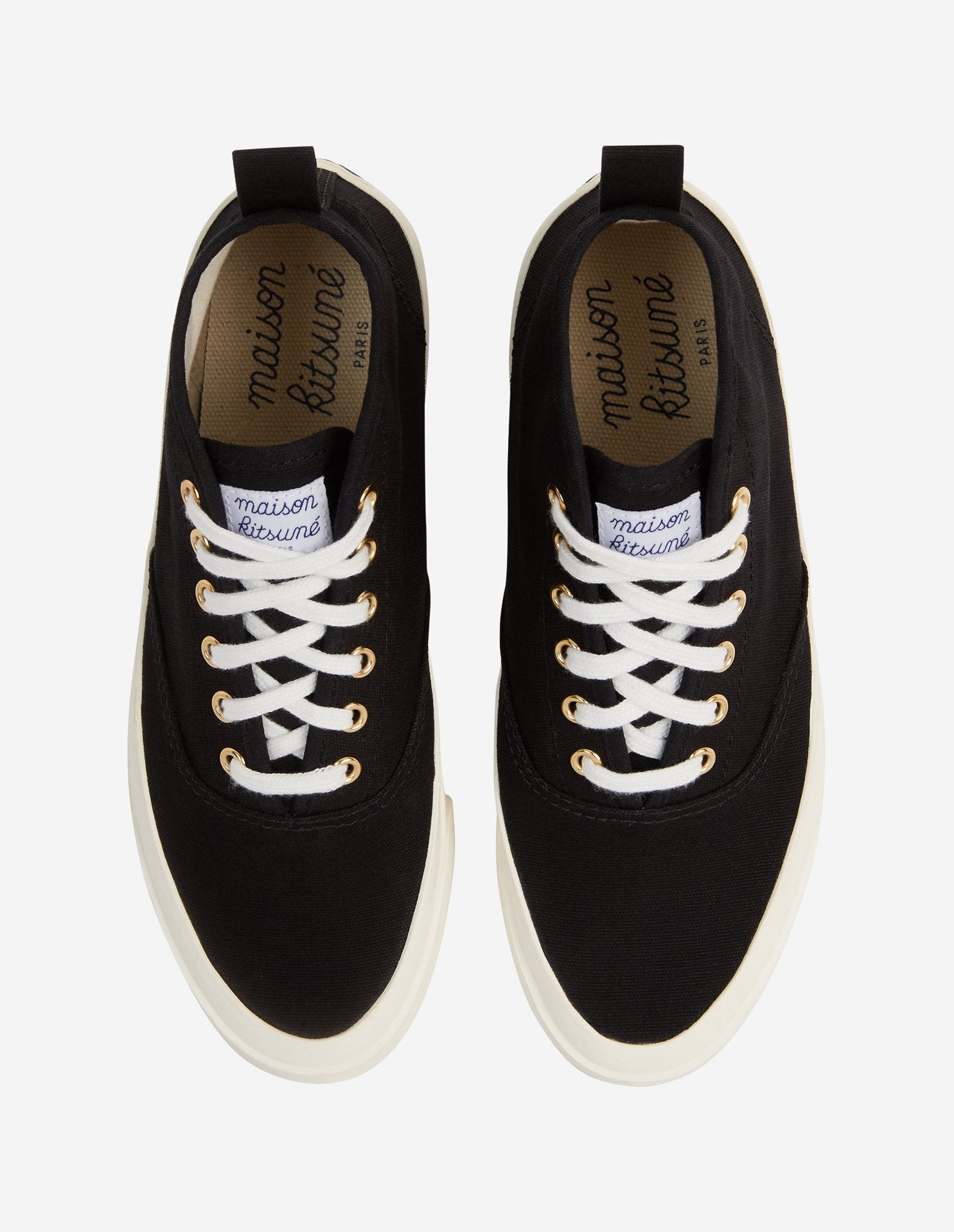 Mid-top sneakers with rounded toes - Black