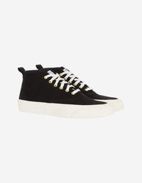 Mid-top sneakers with rounded toes - Black