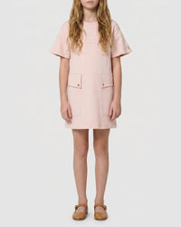 Robe à pressions et découpes en coton - Bois de Rose